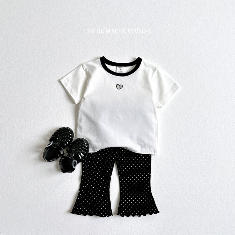 Vivid I - Korean Children Fashion - #toddlerclothing - Heart Punching Short Sleeve Tee - 9