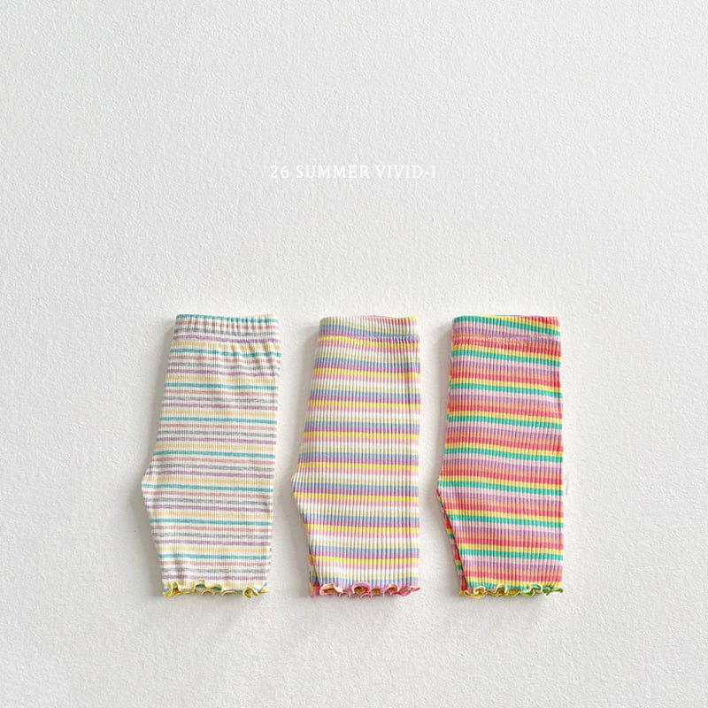 Vivid I - Korean Children Fashion - #toddlerclothing - Rainbow Ribbed Leggings