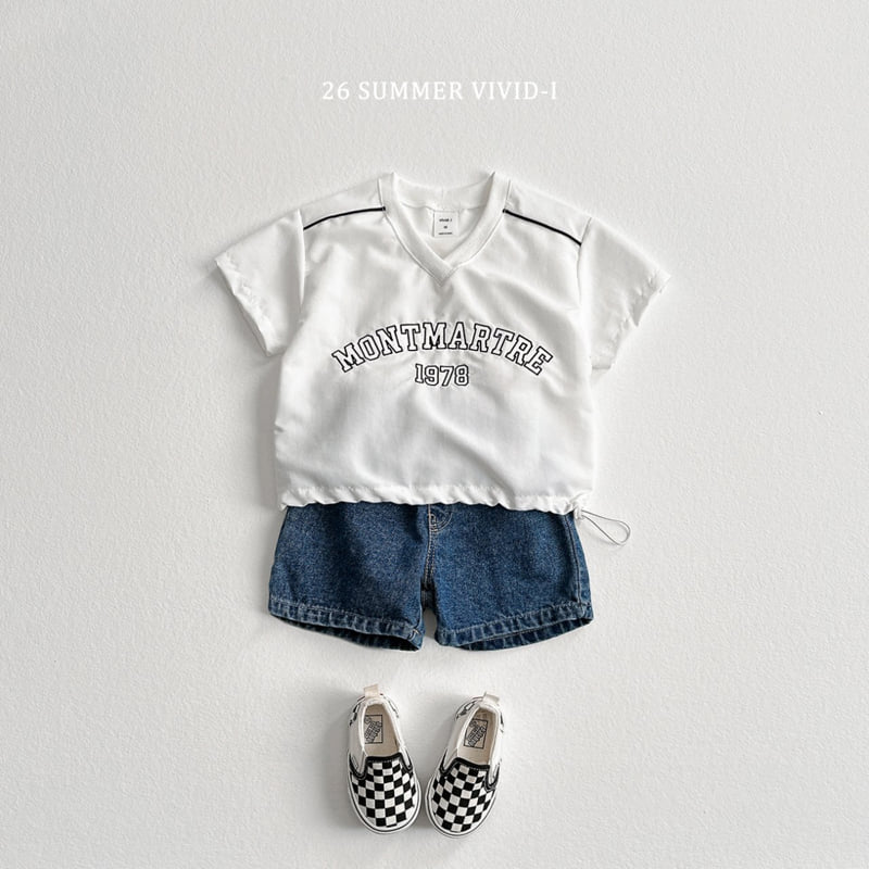 Vivid I - Korean Children Fashion - #toddlerclothing - Nylon Track Short Sleeve Tee - 10