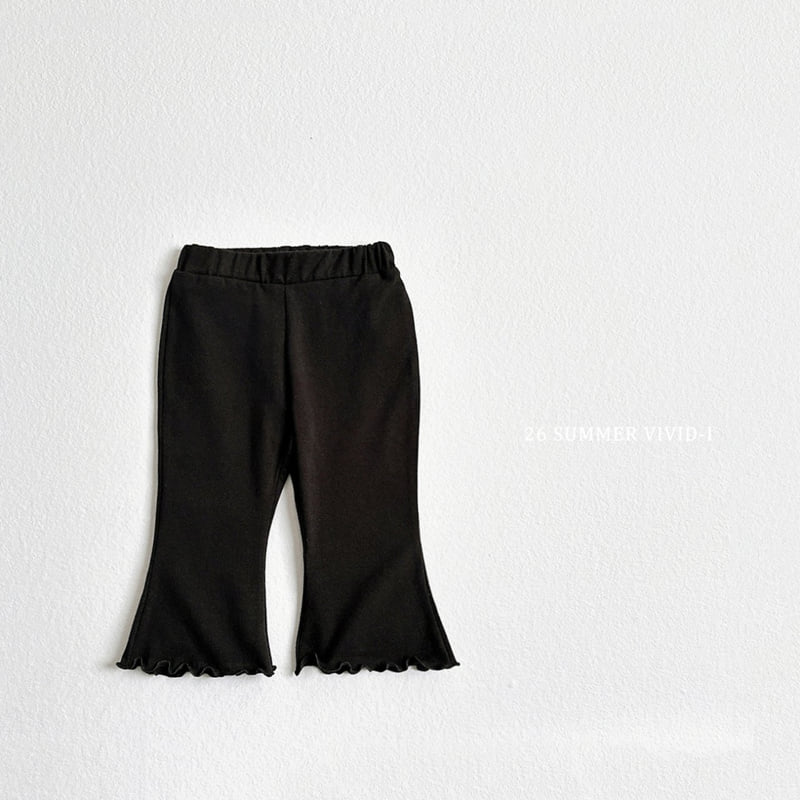 Vivid I - Korean Children Fashion - #toddlerclothing - Spandex Frill Cropped Pants - 5