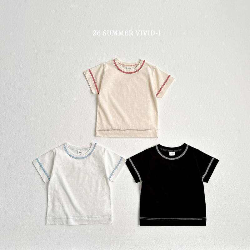 Vivid I - Korean Children Fashion - #toddlerclothing - Silket Rib Short Sleeve Tee