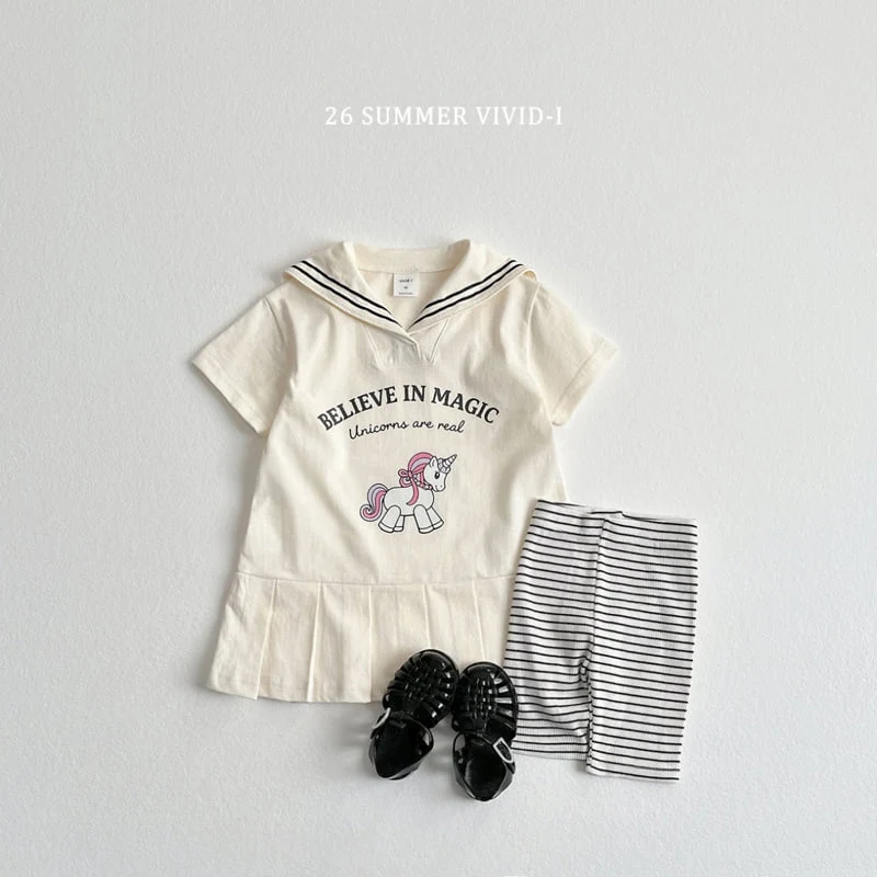 Vivid I - Korean Children Fashion - #toddlerclothing - Unicorn Sailor One-piece - 9