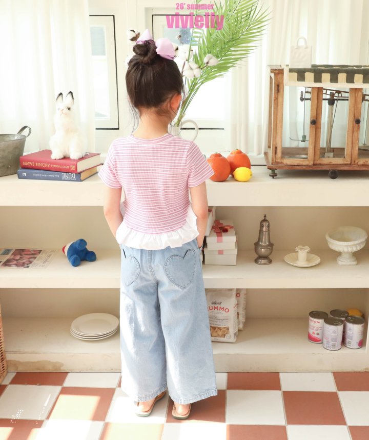 Vivielly - Korean Children Fashion - #Kfashion4kids - Jenny Frill Tee - 11