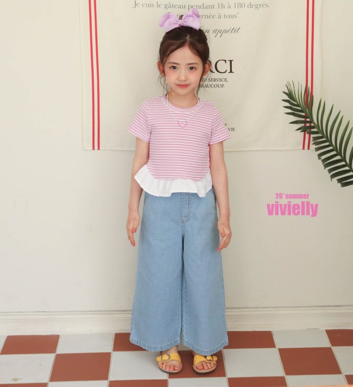 Vivielly - Korean Children Fashion - #childofig - Jenny Frill Tee - 3