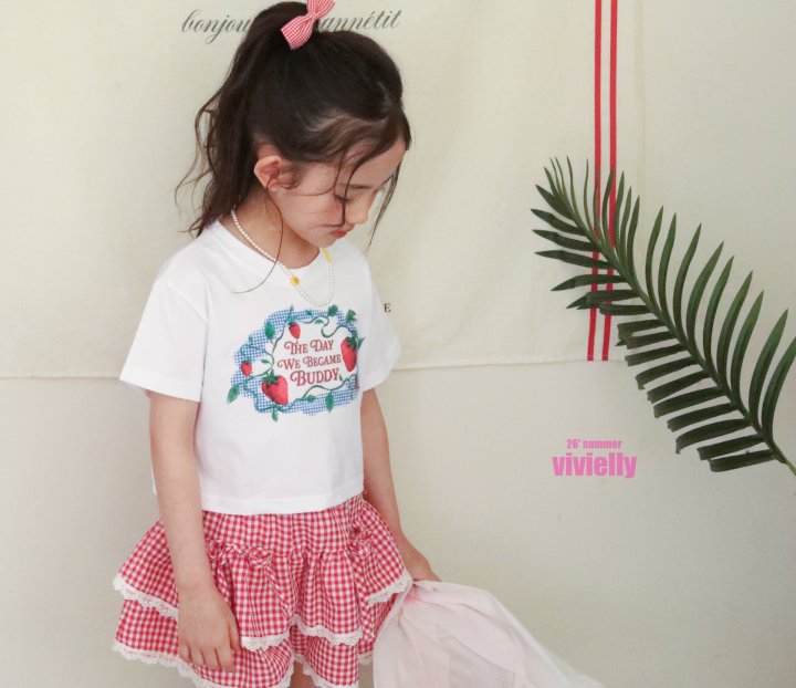 Vivielly - Korean Children Fashion - #childrensboutique - Strawberry Tee - 9