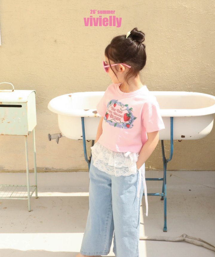 Vivielly - Korean Children Fashion - #designkidswear - Strawberry Tee - 10