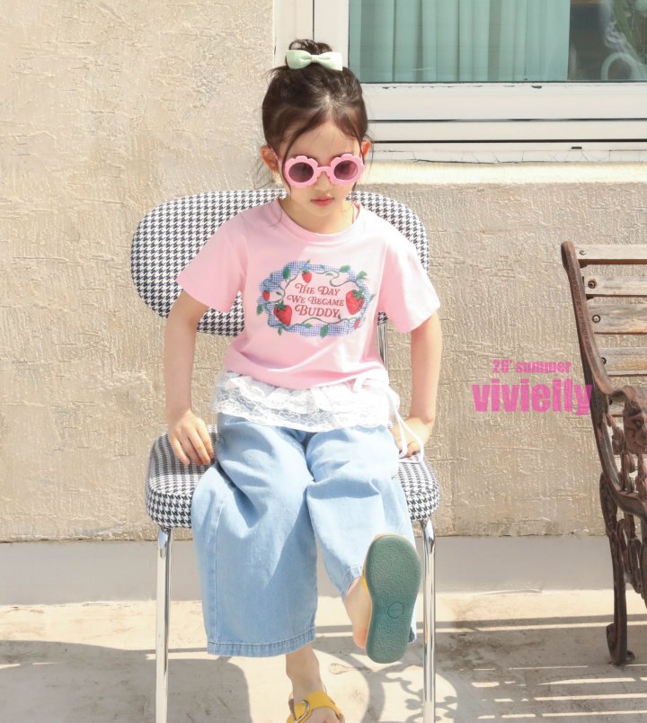 Vivielly - Korean Children Fashion - #fashionkids - Strawberry Tee - 12