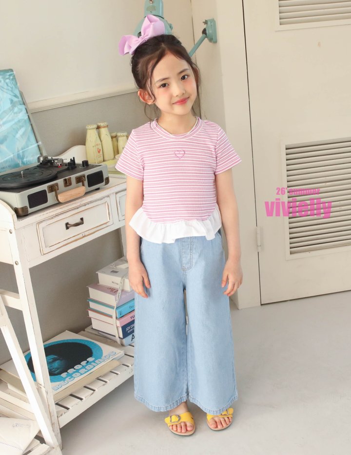 Vivielly - Korean Children Fashion - #fashionkids - Jenny Frill Tee - 7