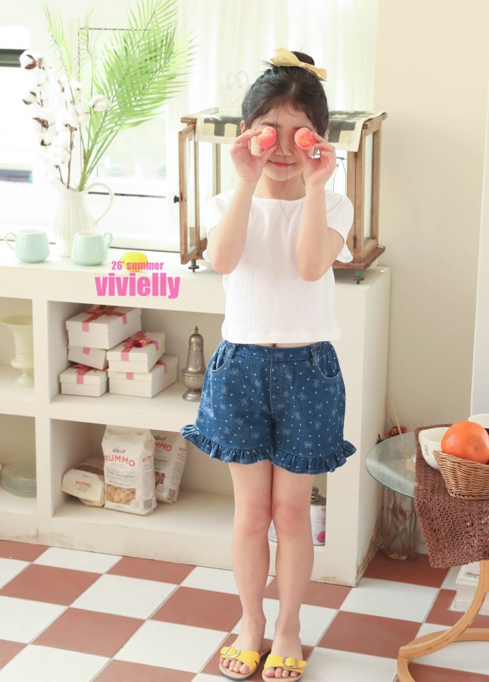 Vivielly - Korean Children Fashion - #fashionkids - Anna Frill Shorts (Pink)
