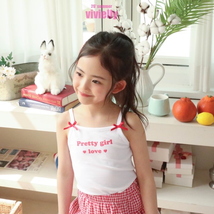 Vivielly - Korean Children Fashion - #kidsshorts - Milk Ribbon Sleeveless - 3