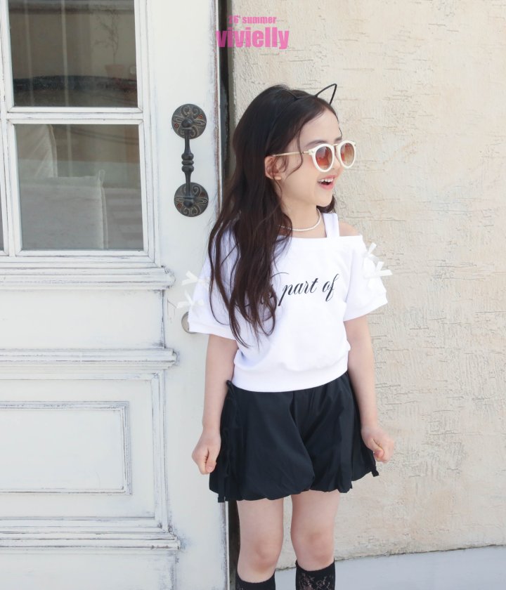 Vivielly - Korean Children Fashion - #kidzfashiontrend - Vanessa Off-Shoulder Tee - 5