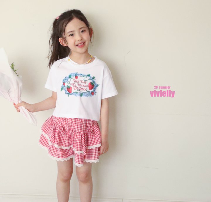 Vivielly - Korean Children Fashion - #littlefashionista - Strawberry Tee