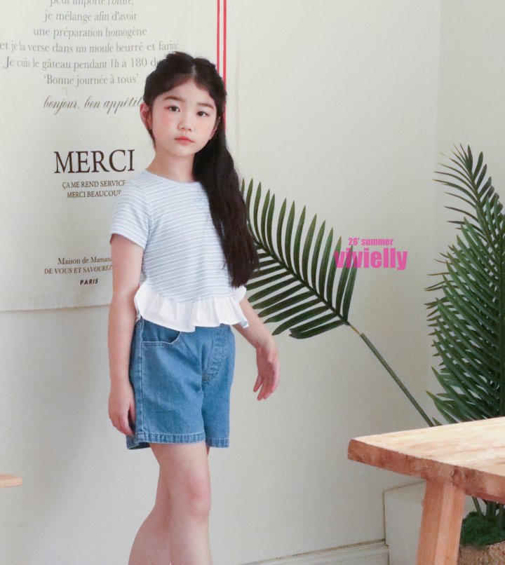 Vivielly - Korean Children Fashion - #littlefashionista - Jenny Frill Tee - 12