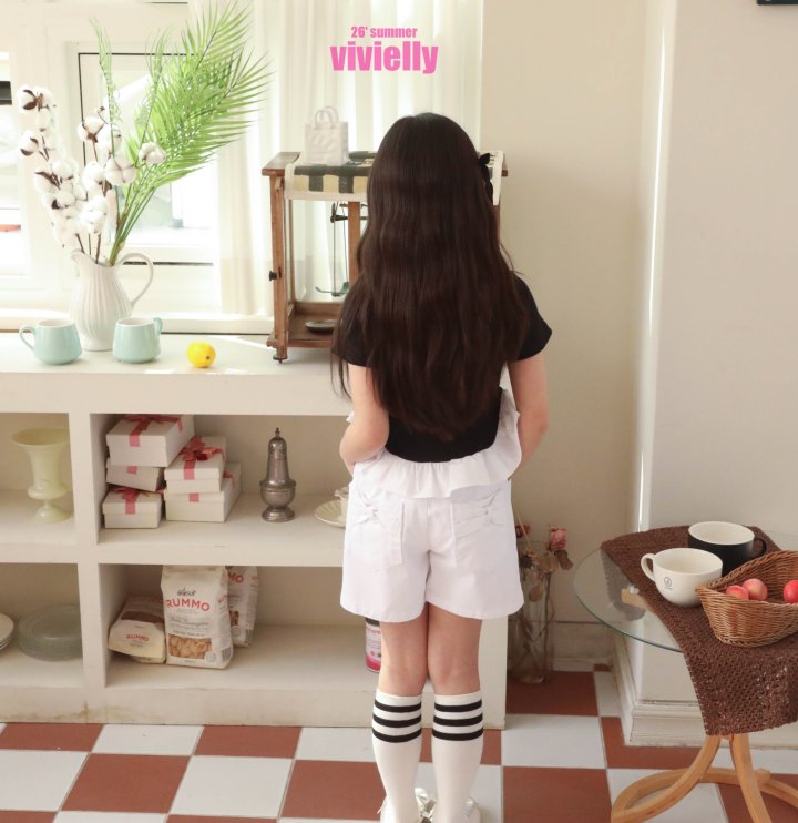 Vivielly - Korean Children Fashion - #littlefashionista - Lara Ribbon Shorts (White) - 8