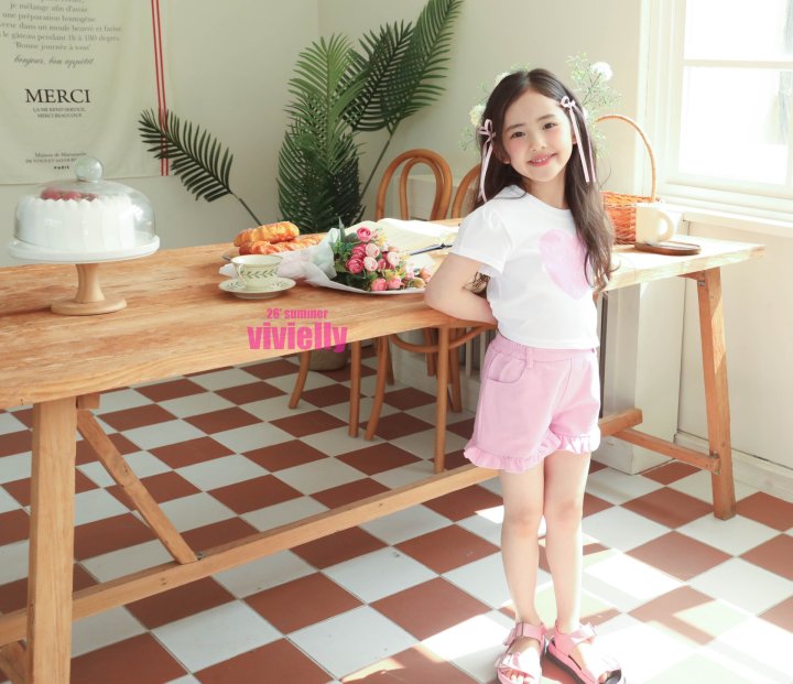 Vivielly - Korean Children Fashion - #littlefashionista - Anna Frill Shorts (Pink) - 6