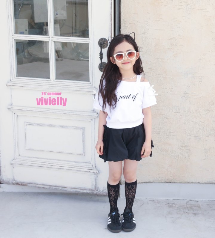 Vivielly - Korean Children Fashion - #littlefashionista - Vanessa Off-Shoulder Tee - 7