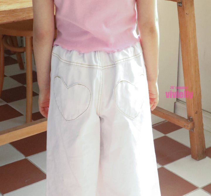 Vivielly - Korean Children Fashion - #littlefashionista - Dana Heart Pants (Denim) - 4