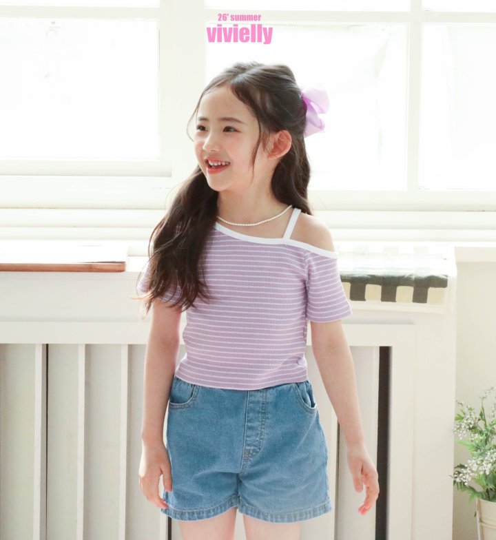 Vivielly - Korean Children Fashion - #minifashionista - Bibi Shoulder Tee - 11