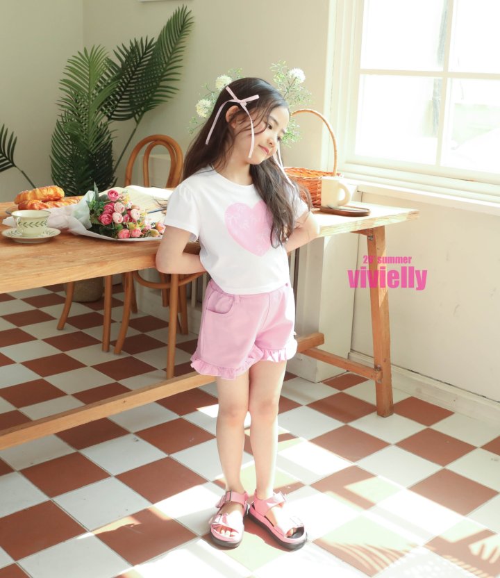 Vivielly - Korean Children Fashion - #minifashionista - Anna Frill Shorts (Pink) - 8