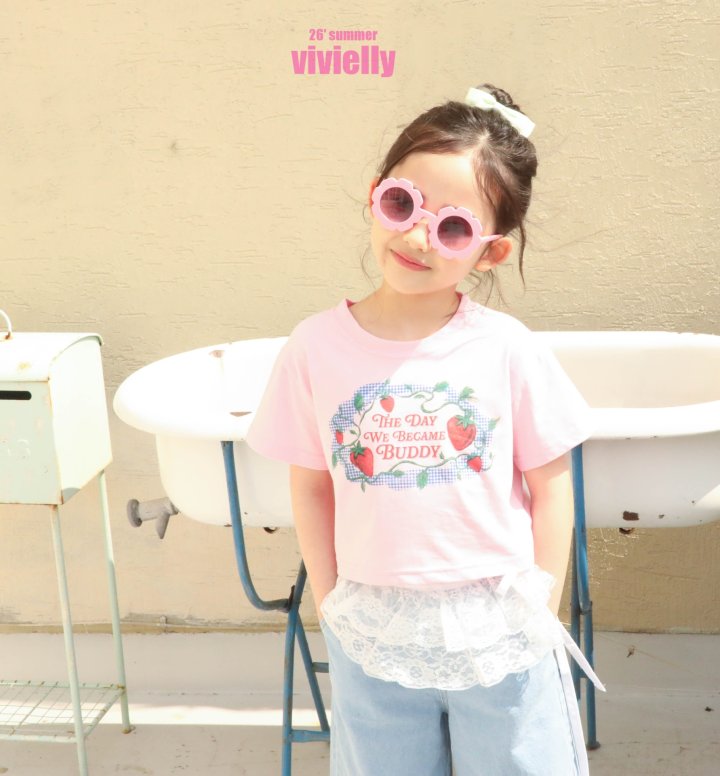 Vivielly - Korean Children Fashion - #minifashionista - Strawberry Tee - 4
