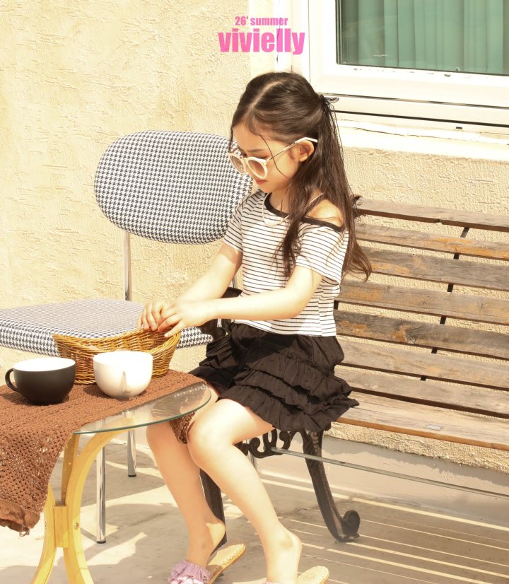 Vivielly - Korean Children Fashion - #prettylittlegirls - Bibi Shoulder Tee - 12