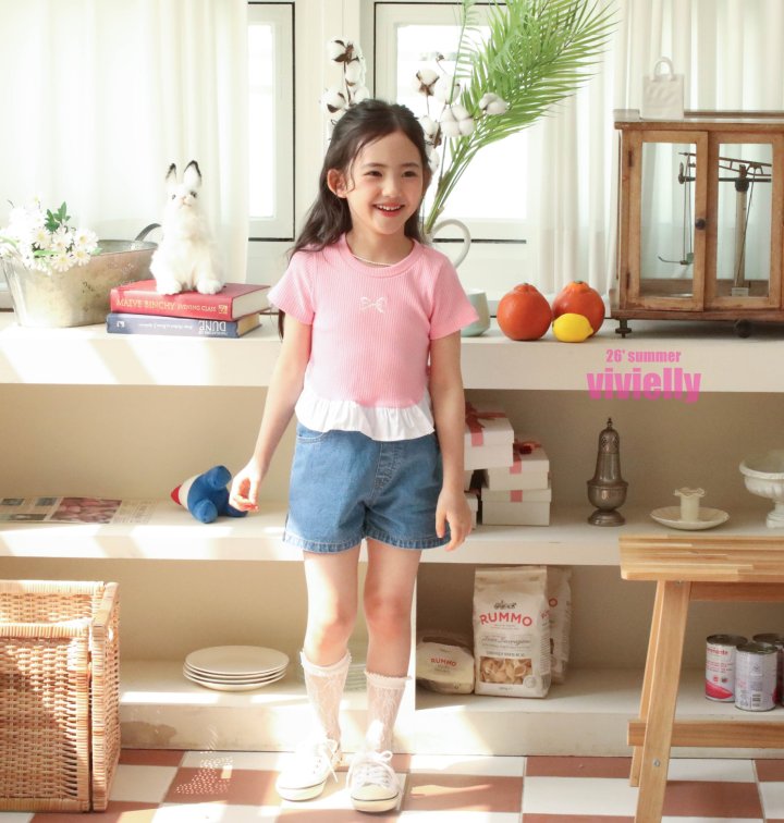 Vivielly - Korean Children Fashion - #prettylittlegirls - Lara Ribbon Shorts (White) - 11