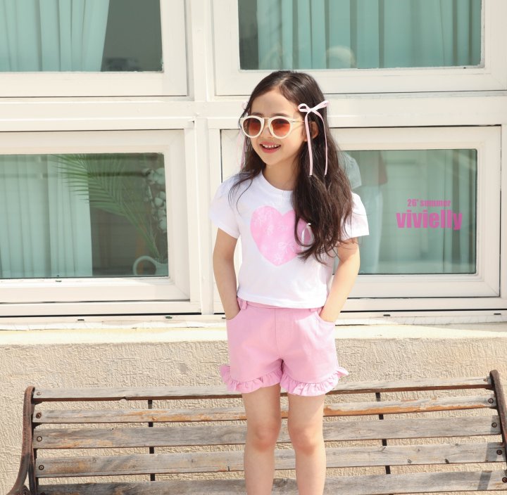 Vivielly - Korean Children Fashion - #todddlerfashion - Anna Frill Shorts (Pink) - 10