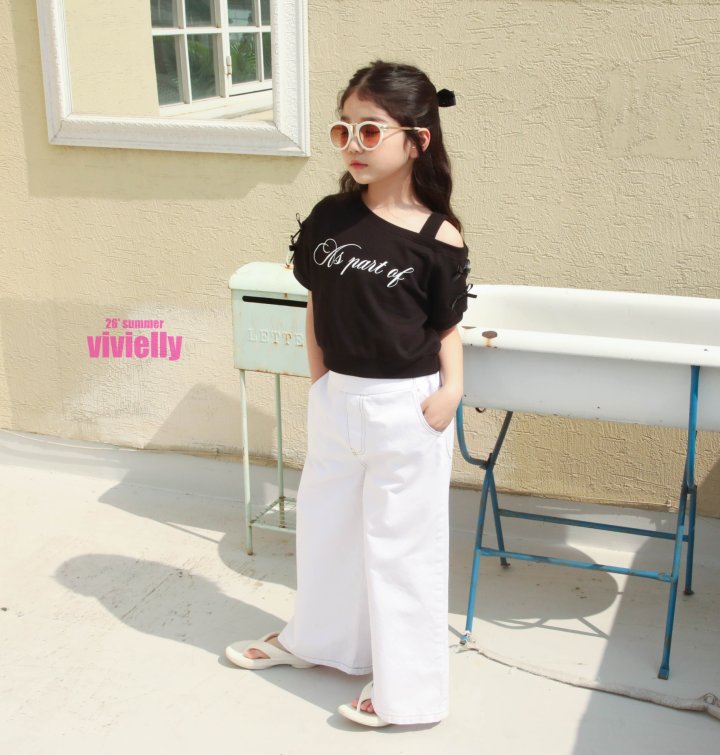 Vivielly - Korean Children Fashion - #todddlerfashion - Vanessa Off-Shoulder Tee - 11