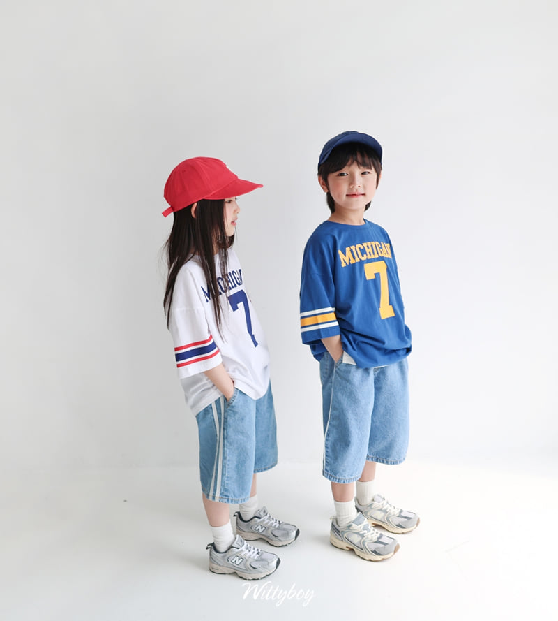 Witty Boy - Korean Children Fashion - #Kfashion4kids - Washed Double Line Denim Pants - 12