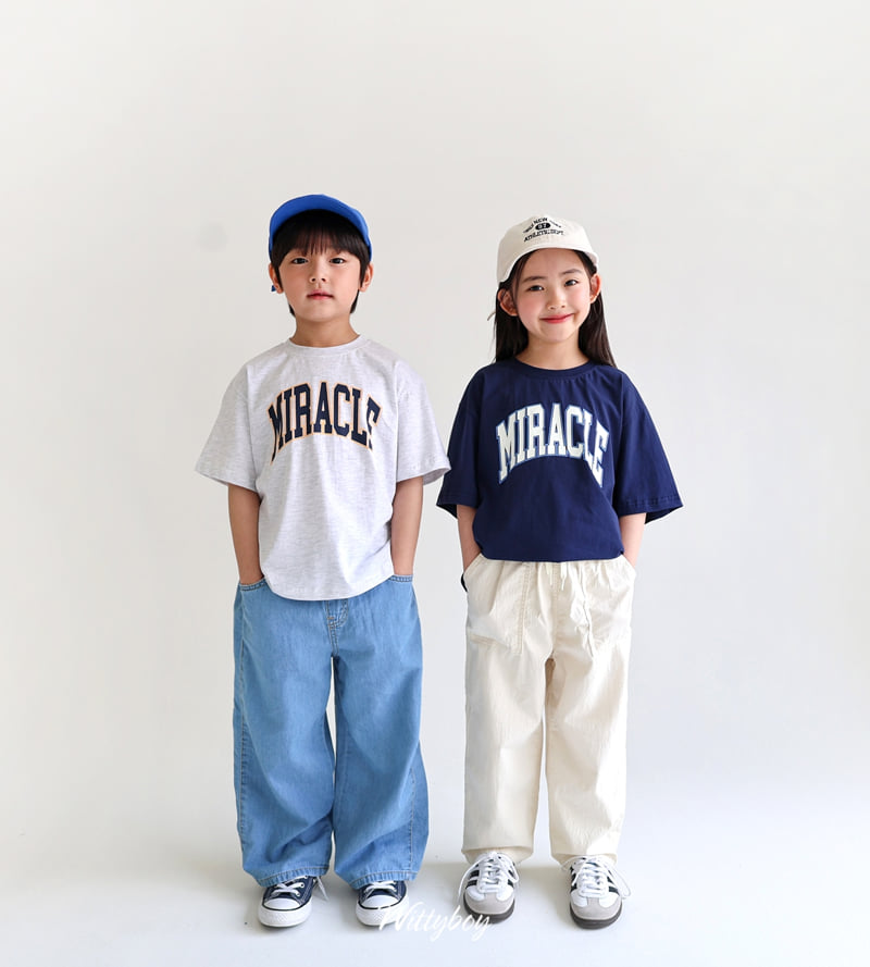 Witty Boy - Korean Children Fashion - #Kfashion4kids - Aqua Wide Denim Pants - 9