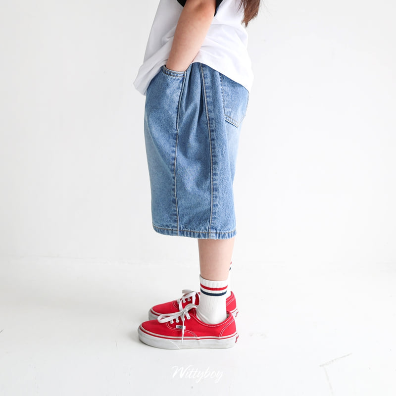 Witty Boy - Korean Children Fashion - #childrensboutique - French Wide Denim Pants - 6