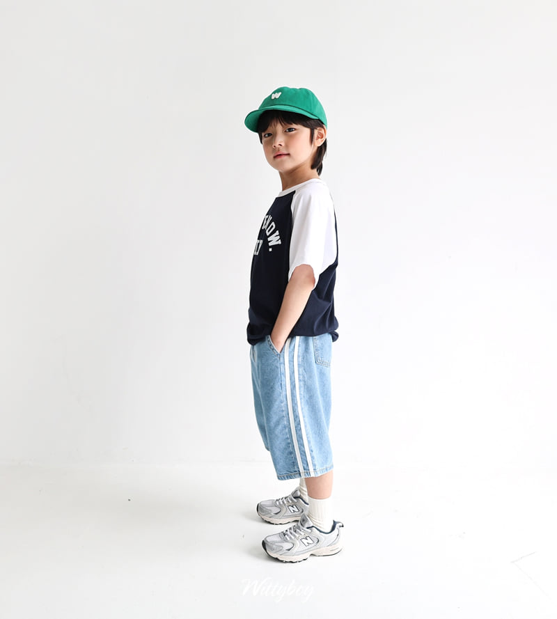 Witty Boy - Korean Children Fashion - #designkidswear - Washed Double Line Denim Pants - 6
