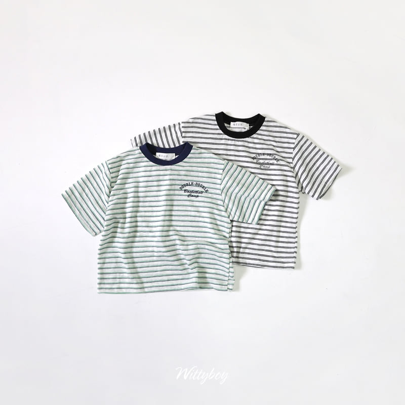 Witty Boy - Korean Children Fashion - #discoveringself - Double Stripe Tee