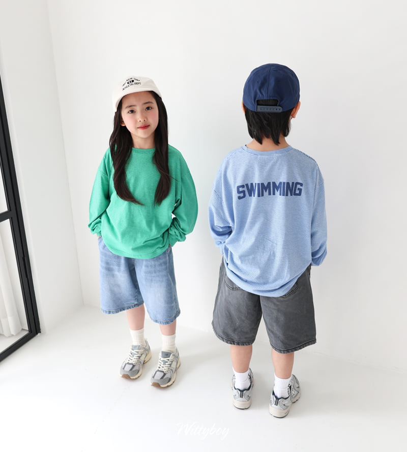 Witty Boy - Korean Children Fashion - #kidsshorts - Signature Summer Denim Pants - 11