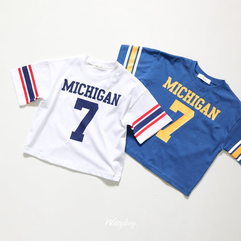 Witty Boy - Korean Children Fashion - #kidsshorts - Michigan Tee - 3