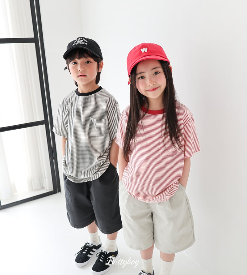 Witty Boy - Korean Children Fashion - #kidsshorts - Kitsch Stripe Tee - 11