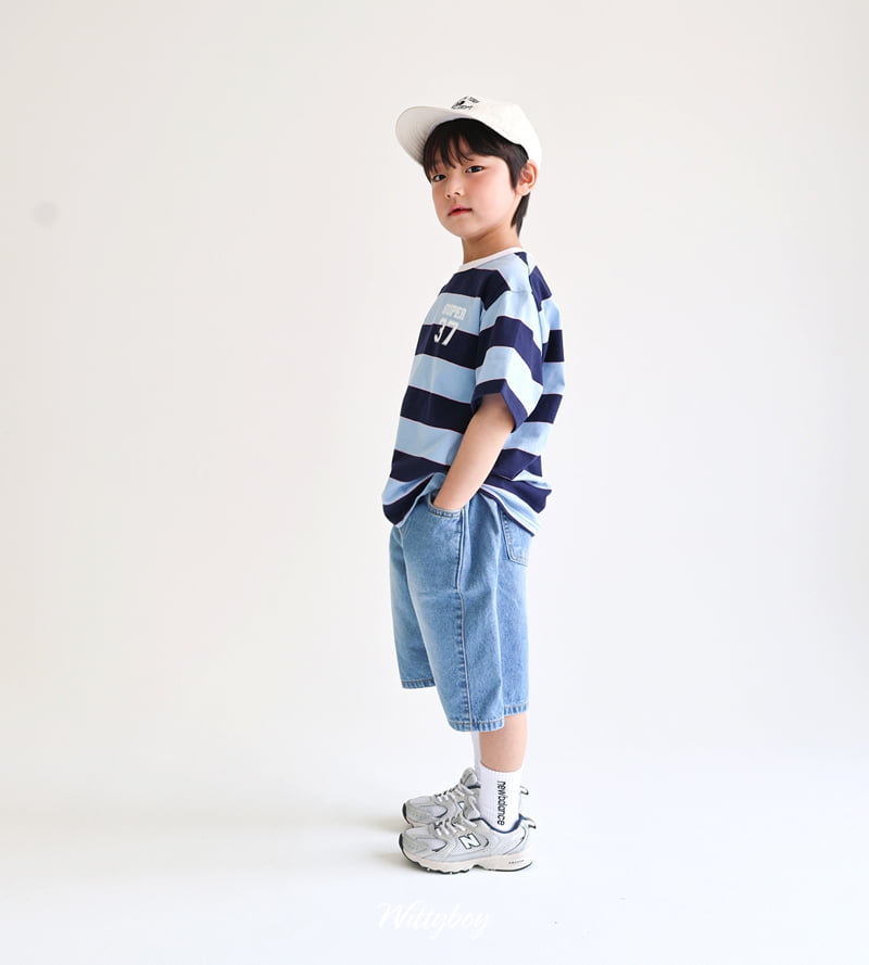 Witty Boy - Korean Children Fashion - #kidsstore - French Wide Denim Pants - 11
