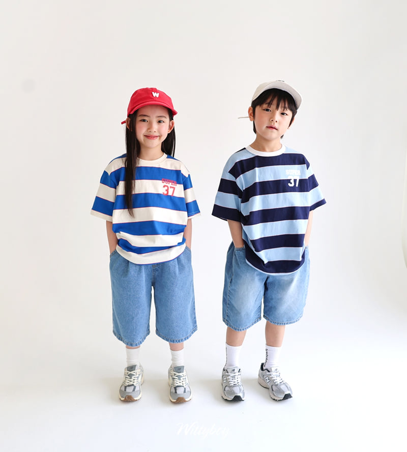 Witty Boy - Korean Children Fashion - #kidzfashiontrend - French Wide Denim Pants - 12