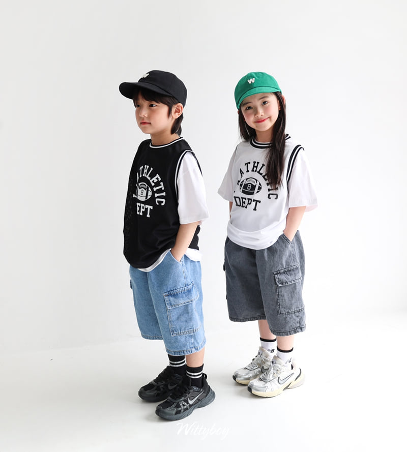 Witty Boy - Korean Children Fashion - #Kfashion4kids - Bermuda Cargo Denim Pants - 4