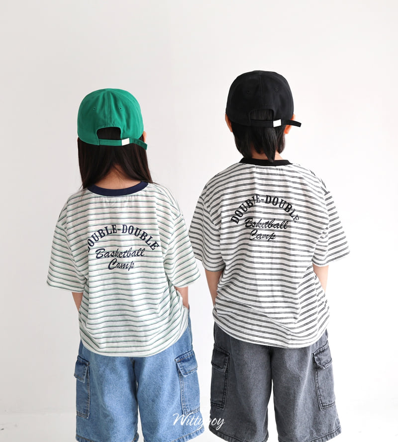 Witty Boy - Korean Children Fashion - #prettylittlegirls - Double Stripe Tee - 10