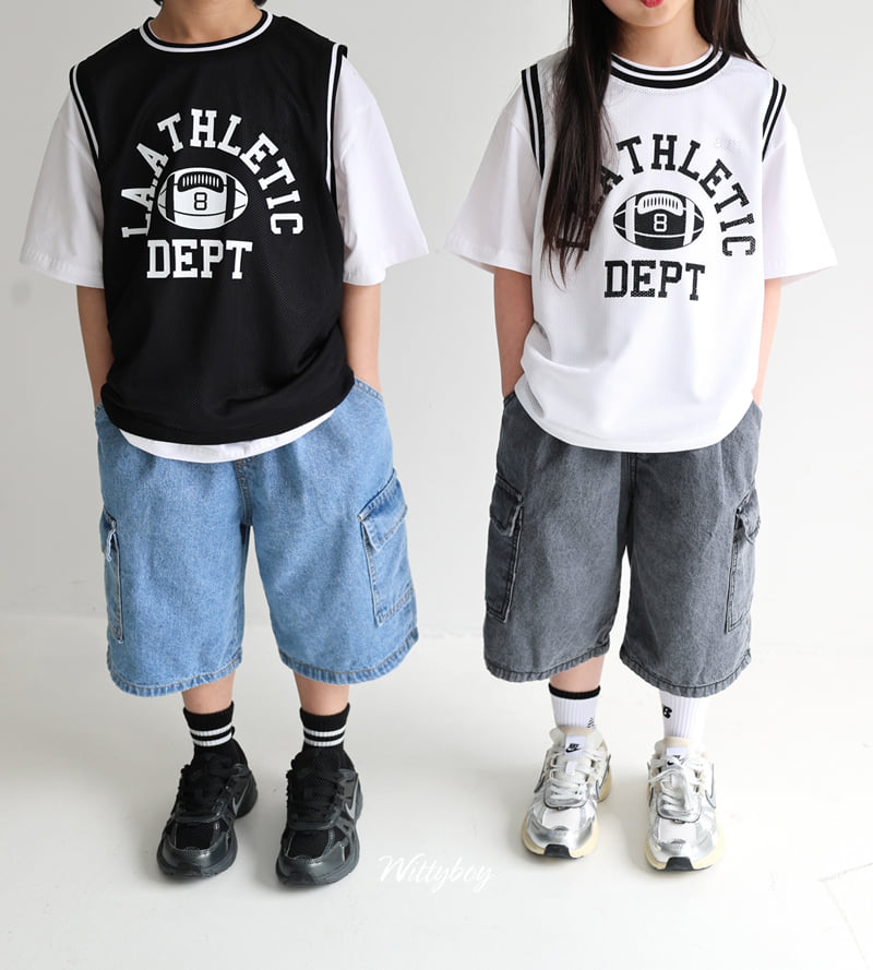 Witty Boy - Korean Children Fashion - #stylishchildhood - Bermuda Cargo Denim Pants - 10