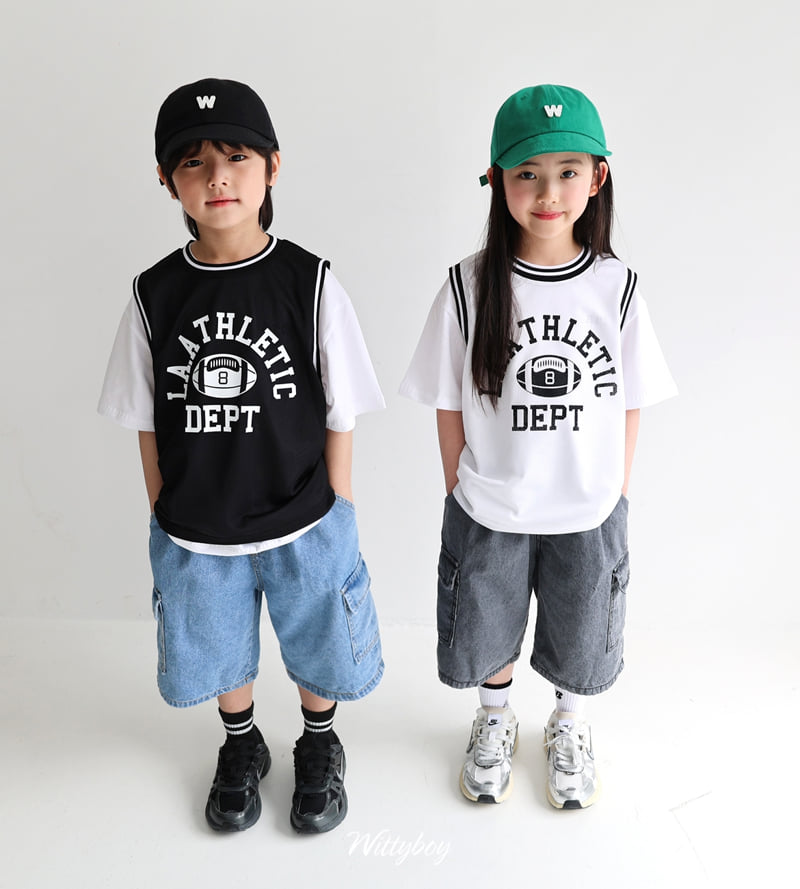Witty Boy - Korean Children Fashion - #todddlerfashion - Bermuda Cargo Denim Pants - 8