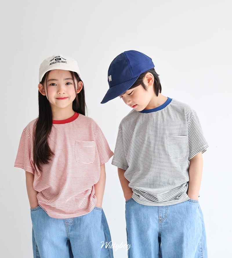 Witty Boy - Korean Children Fashion - #todddlerfashion - Kitsch Stripe Tee - 3
