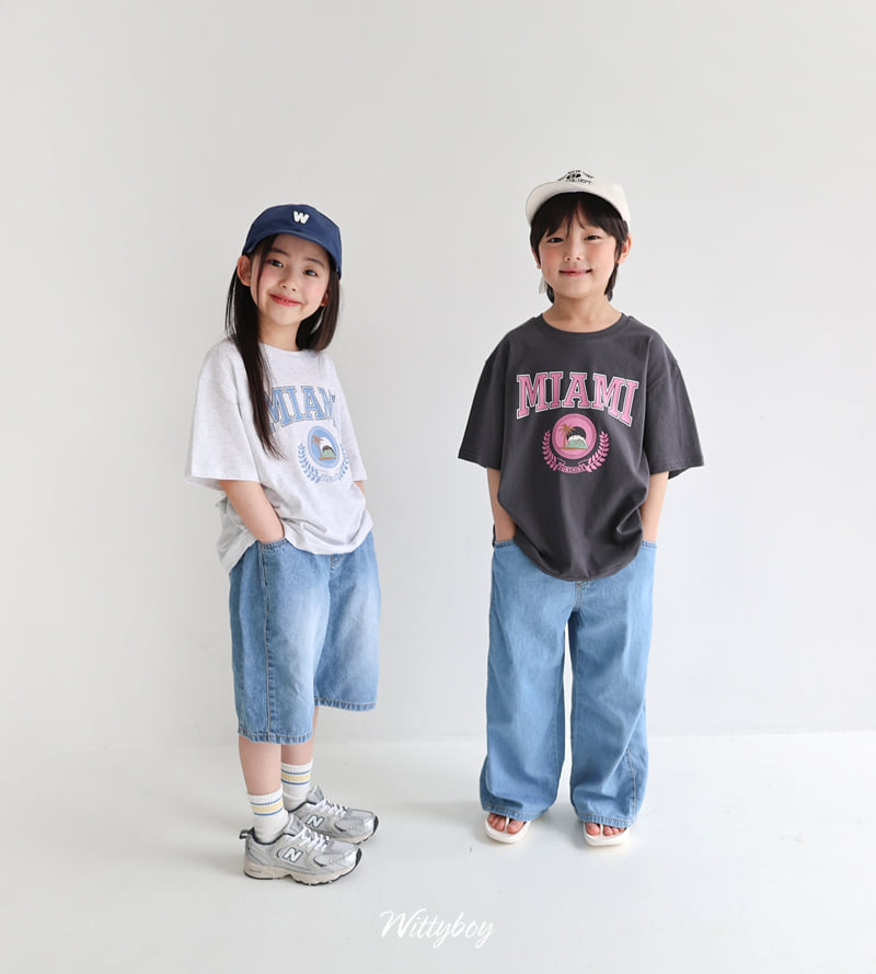 Witty Boy - Korean Children Fashion - #toddlerclothing - French Wide Denim Pants - 3
