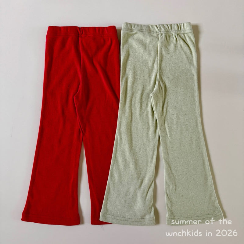 Wnch Kids - Korean Children Fashion - #fashionkids - Eyelet Bootcut Pants - 3