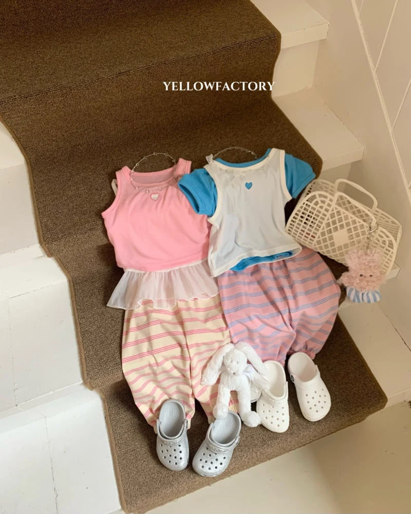 Yellow Factory - Korean Baby Fashion - #babyfever - Heart Zoom Sleeveless - 8