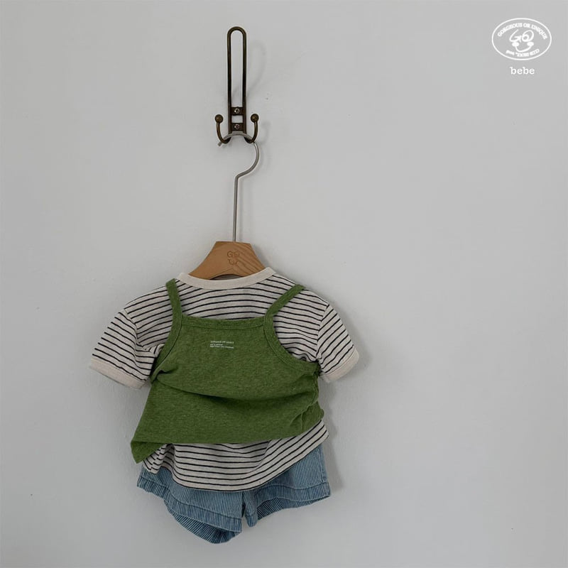 go;u - Korean Baby Fashion - #babyboutique - Bebe Strap Sleeveless - 6