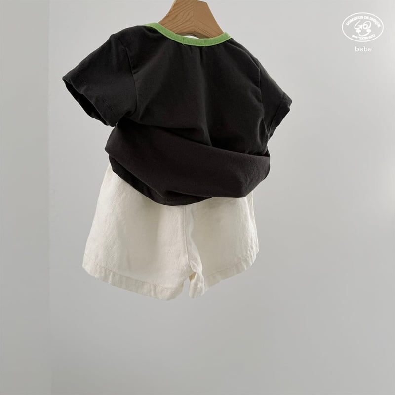 go;u - Korean Baby Fashion - #babyclothing - Bebe Color Rib Tee - 12