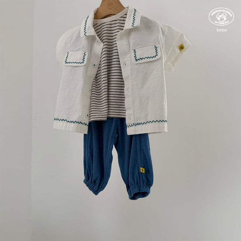 go;u - Korean Baby Fashion - #babyfashion - Bebe Wave Shirt - 5