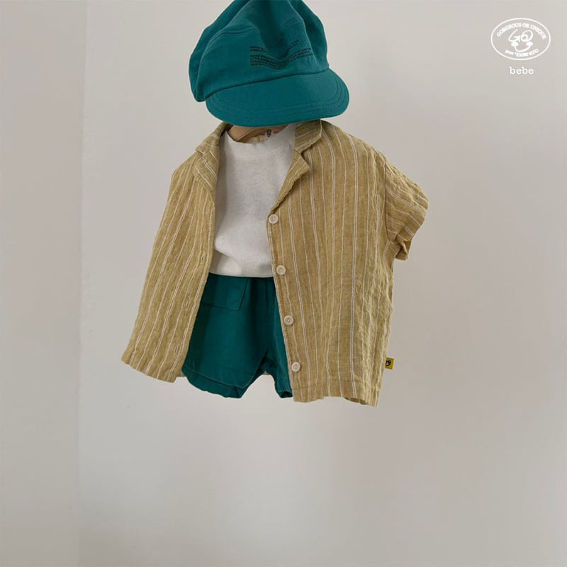 go;u - Korean Baby Fashion - #babyfashion - Bebe Linen Back Shirt - 3
